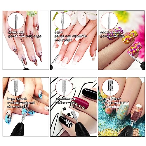 Azonee Electric Nail Drill, Professional Nail File Machine, Nails File Manicure Set, Low Noise Vibration with 156pcs Sanding Bands for Acrylic Nail Drill Remove Gel Polish Nail