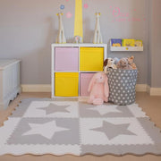 Bumble & Bird - Baby Play Mat - Motor Skills - Educational Mat - Non-Toxic EVA Foam - Waterproof - Easy to Clean - Easy to Store - 4pcs + 16 Edges + 4 corners - 60cm x 60cm x 1.2cm - Stars