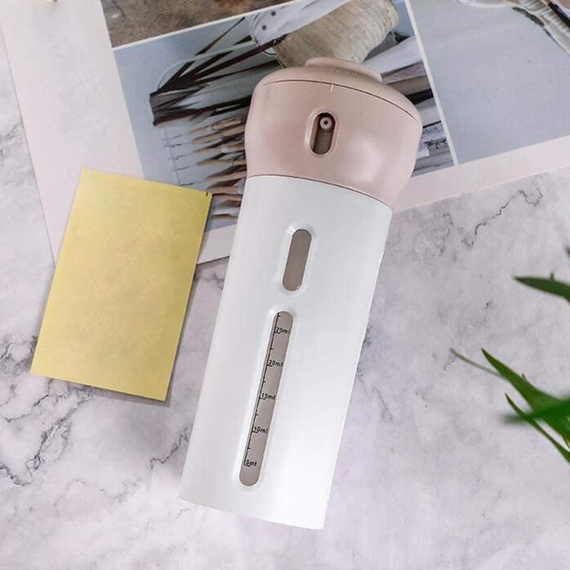 YJXPP Travel Sub-bottle Set 4 in 1 Portable Travel Bottles Rotatable Lotion Dispenser Cosmetic Organizer for Outdoor Pink