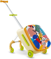3in1 Ride-On Suitcase Convertible Kids Travel Suitcase, Trolley & Ride-On 34L Cabin-Friendly, 360 Swivel Wheels, Ergonomic Seat Perfect for Family Vacations, School & Airports (3+ Years) - Where to Go