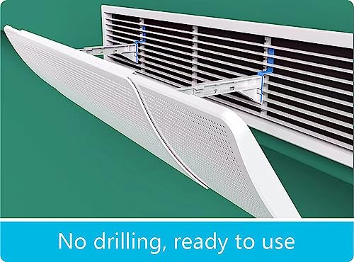 BePrincess Central AC Air Flow Deflector, Adjustable Air Conditioner Deflector, Side Outlet Air Wing Air Cooled Baffle Wind Direction Telescopic Windshield (60-98cm)