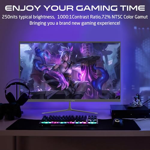 GAMEON GOES22FHD120IPS 22-Inch Full HD Monitor, 120Hz, 0.5ms, IPS Panel, HDMI 2.1, FreeSync, NVIDIA G-Sync Compatible, PS5 Supported,1920x1080 Resolution Ultra-Slim Design, Black