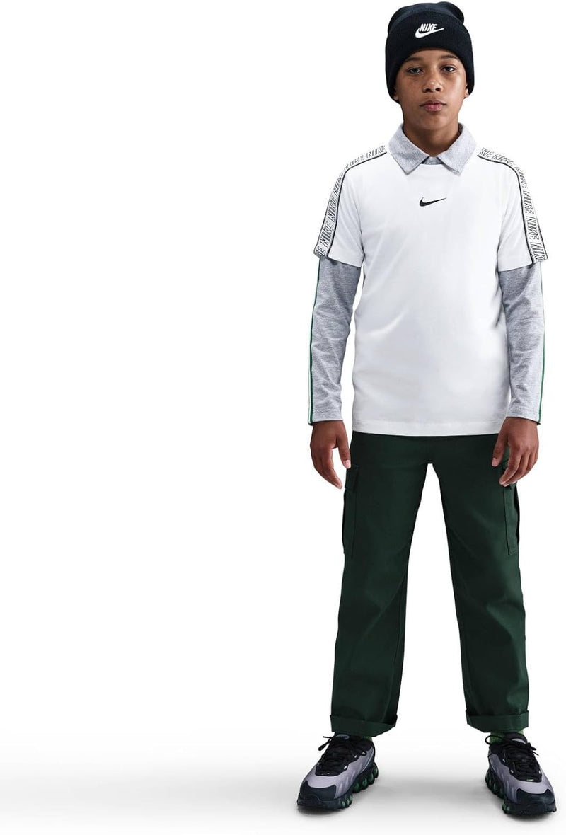 Unisex Kids Sportswear Club+Poly 2 TEES AND T-SHIRTS (pack of 1) - WHITE