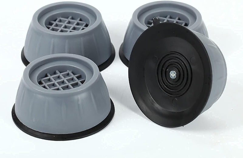 EPISKEY Washer Dryer Anti Vibration Pads with Suction Cup Feet, Fridge Washing Machine Leveling Feet Anti Walk Pads Shock Absorber Furniture Lifting Base (4)