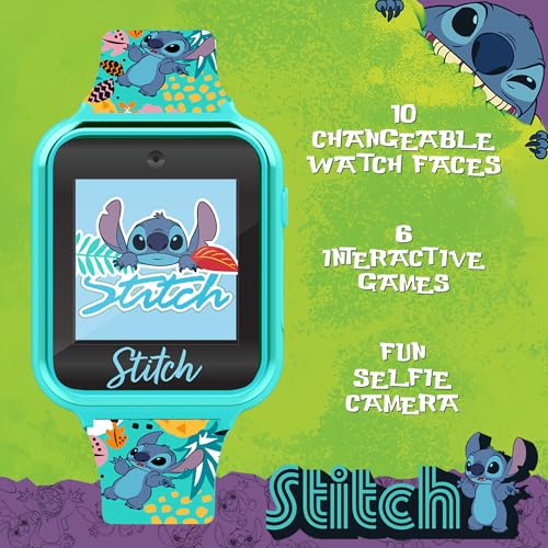Disney Stitch Kids Smart Watch with 10 Customizable Faces