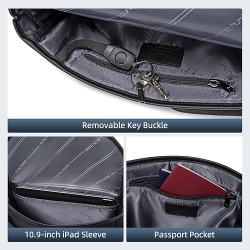 Arctic Hunter Sling Bag for Men Anti-theft Nylon Water-repellent Stylish Shoulder Bag with Multiple Compartment 10.9-inch iPad Crossbody Bag for Daily Casual College