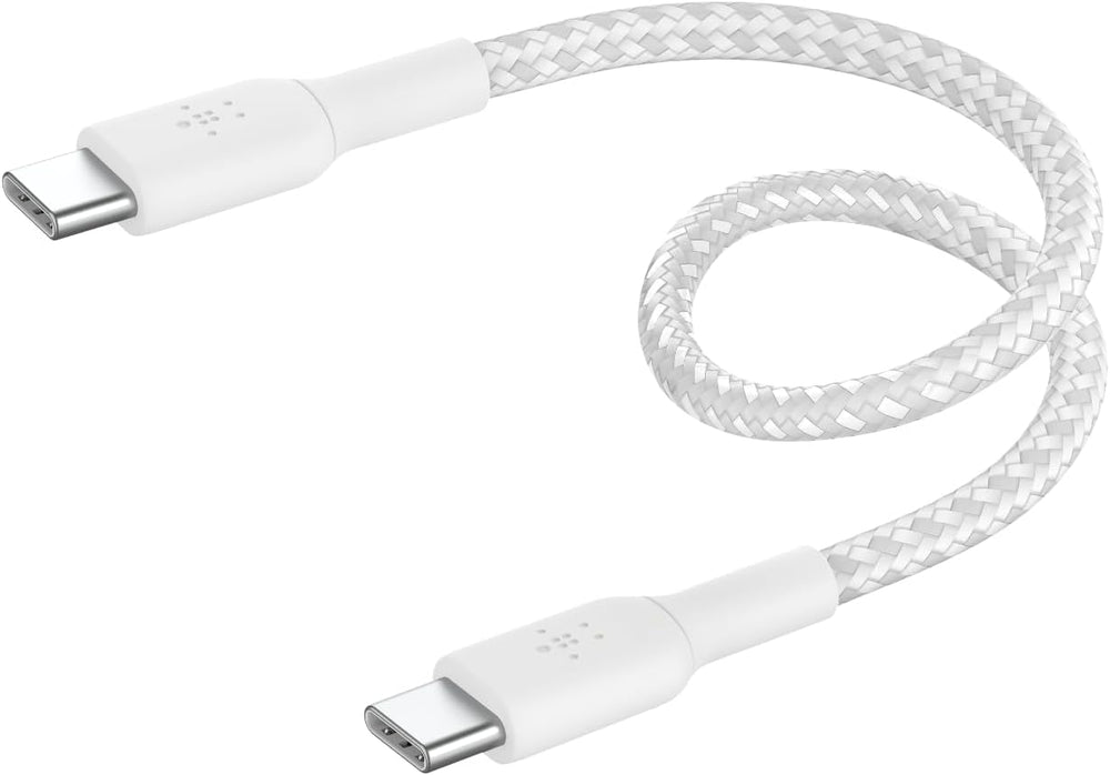 Belkin Fast Charge braided USB C to fast charger cable, USB type C charger cable fast charging for iPhone 15, Samsung Galaxy S23, Google Pixel, iPad, MacBook, Nintendo and more - 1m, Black
