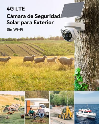 Imou 4G LTE Solar Security Camera, Surveillance Camera with 10000mAh Battery, Color Night Vision, Two-Way Audio, IP66, Low Temperature Charging, SIM and SD Card Included