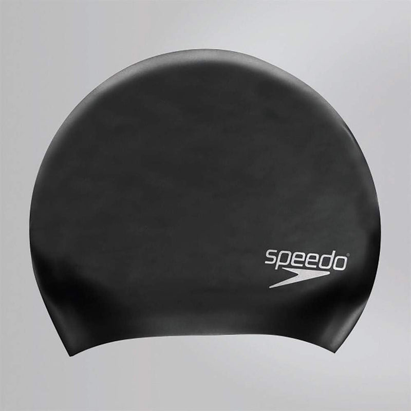 Adult Unisex Long Hair Swimming Cap - OSFA Black
