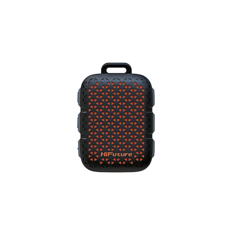 HiFuture Pocket S Mini Portable & Wearable Speaker, 8hrs Playtime, Premium Look, Magnetic Clip, IPX7 Waterproof, 77 Garm lightweight, Type-C charging - Black