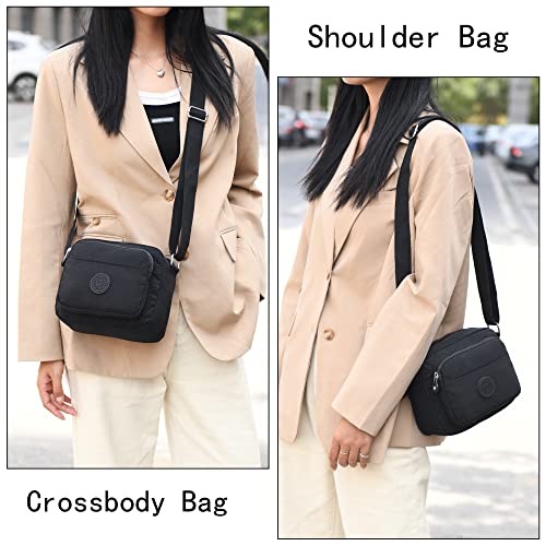 Crossbody Bag for Women with Multiple Pockets Girls Small Shoulder Bag Phone Bag Waterproof with Adjustable Strap for Travel Shopping Outing Work Strolling