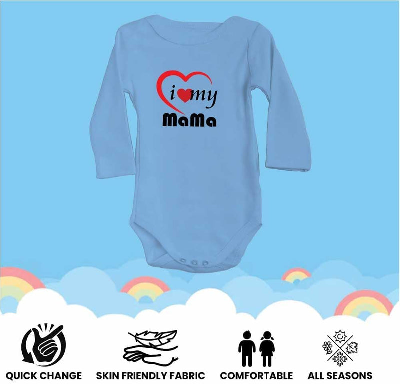 Pack of 2 Unisex Baby Romper with Mama and Papa Printed Design for Newborns,Infants, Toddlers Full Sleeve Jumpsuit Snap Closure for Easy Diaper Changes Ideal for Baby Shower