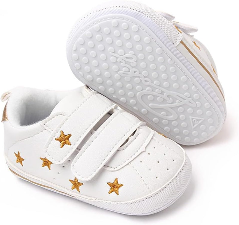 Baby Shoes Infant Sneaker Sandals for Boys Girls Leather Walking Shoes Non-Slip Sneaker Toddler First Walker Shoes Newborn Crib Shoes