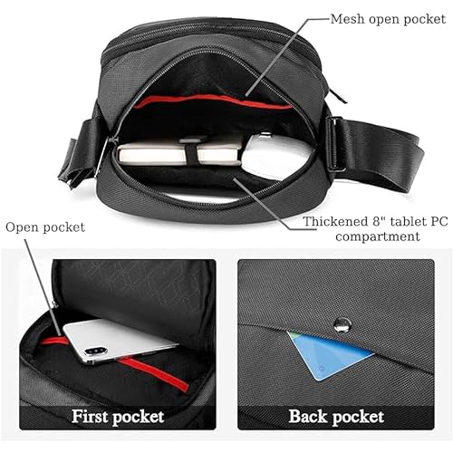 Arctic Hunter Unisex Sling Bag Water Resistant Stylish Anti-Theft Shoulder Side Bag for Men and Women with iPad Shockproof Compartment, K00063
