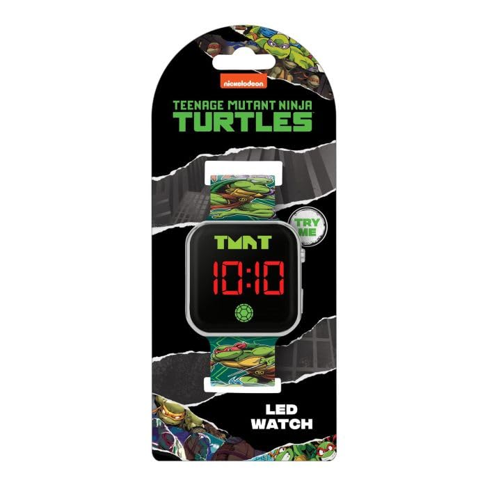 Disney Teenage Mutant Ninja Turtles LED Strap Watch TMR146, Multicolour