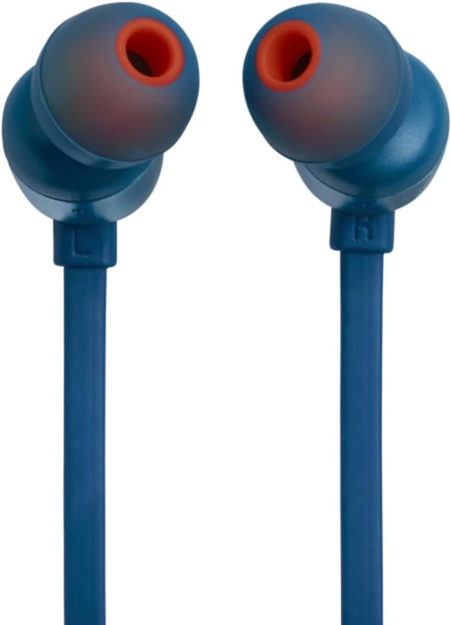 JBL Tune 110 Wired In-Ear Headphones, Deep and Powerful Pure Bass Sound, 1-Button Remote/Mic, Tangle-Free Flat Cable, Ultra Comfortable Fit - Black, JBLT110BLK