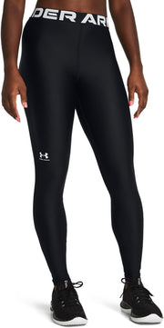 womens HeatGear Authentics Legging Tights - Black / / White
