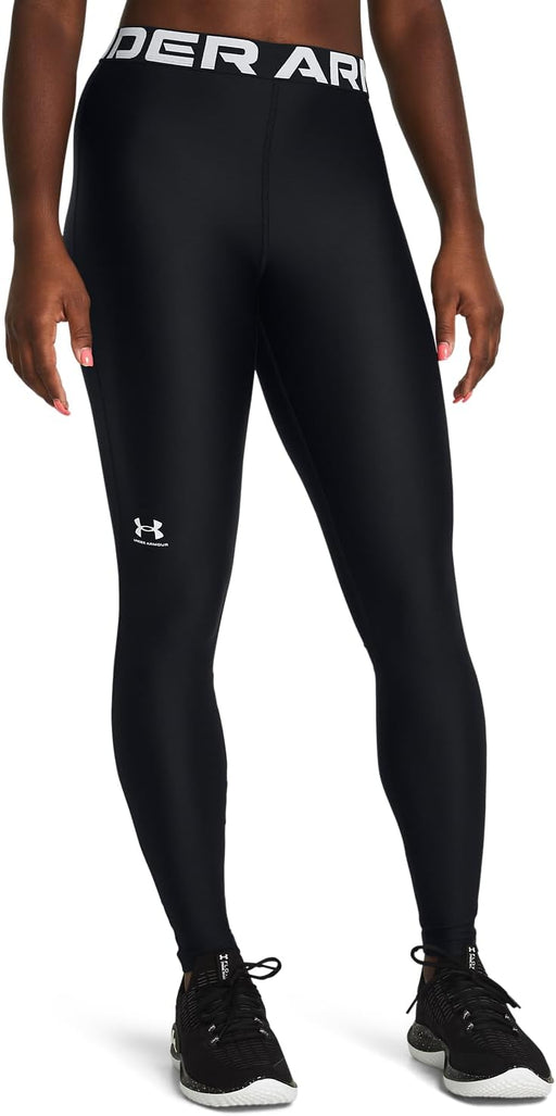 womens HeatGear Authentics Legging Tights - Black / / White
