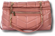 Natalia Soft Puffer Quilted Leather Women's Crossbody Handbag with Gold Chain