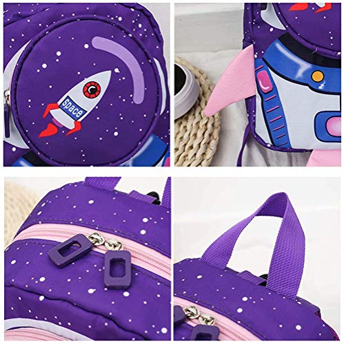 Boys Girls Toddler Backpack with Harness Leash, Rocket Shape kids backpack for Nursery, Preschool, School Bag, Waterproof baby Backpack Rucksack(for 1-3 Years old)