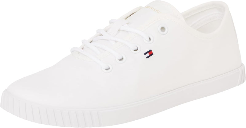 CANVAS LACE UP SNEAKER womens Sneakers - White