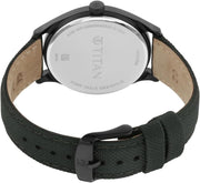 Neo V Dark Blue Dial, Green Fabric Strap Analog Round Watch for Men's