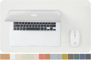 HOMIEAZICOZI Cork Desk Mat - Dual-Sided Desk Pad for Office and Home - Desk Organization and Accessories - Ideal for Large Mouse Pad and Desk Mats on Top of Desks(Gray,31.5"x 15.7") - White 23.6"x 13.8"