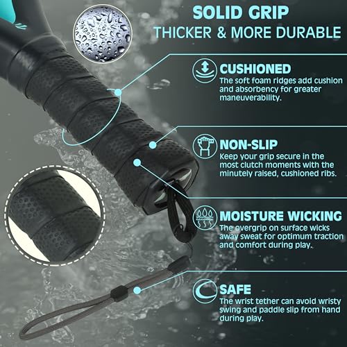 Thunder Paddle SportsBlue Carbon surface Padel Racket - Pro-Series Tennis Racket, Core Pala Padel Racquetts -