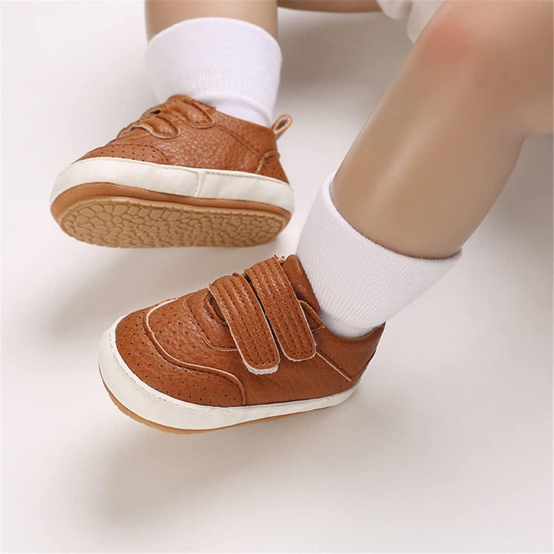 E-FAK Baby Shoes Boys Girls Infant Sneakers Non-Slip Rubber Sole Toddler Crib First Walker Shoes