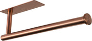 theaoo Under Cabinet Paper Towel Holder for Kitchen, Adhesive Towel Roll Rack for Bathroom,Wall Mounted Matte Black, SUS304 Stainless Steel - Rose Gold