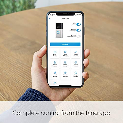 Ring Video Doorbell 4 by Amazon - HD video with two-way talk, color pre-roll video previews, battery powered | With 30-day free trial of Ring Protect Plan