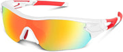 BEACOOL unisex-adult 7188 Sunglasses (pack of 1) - White Red