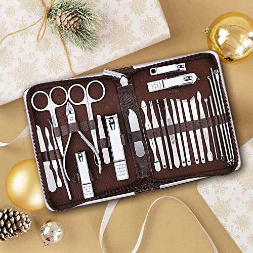 UMEINAC TECH Manicure Set 26 in 1 Pedicure Kit Professional Manicure Kit Nail Clippers Set Stainless Steel Pedicure Set Nail Manicure Kit for Men Women