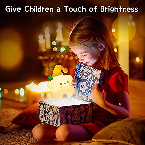 MCHERRY Night Light for Kids, Baby Night Light Lamp for Kids Room Star Girls Night Light, Silicone Nursery Squishy Soft Rechargeable Color Changing Cute Night Light, Star Birthday Gift