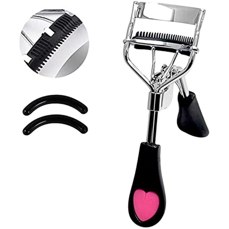 XBLDS Eyelash Curler Lash Curling Tool False Lashes Accessory with Built in Comb(Black)