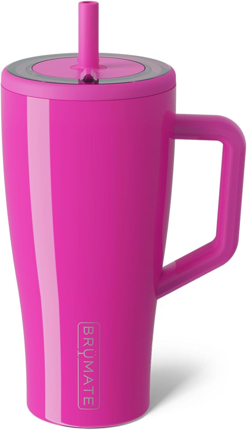 BrüMate Era 40 oz Tumbler with Handle and Straw | 100% Leakproof Insulated Tumbler with Lid and Straw | Made of Stainless Steel | Cup Holder Friendly Base | 40oz (Dune)