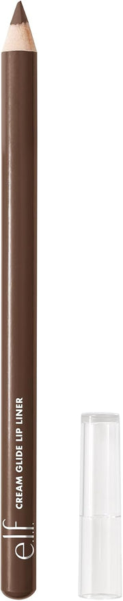 e.l.f. Cream Glide Lip Liner, Lip Shaping & Modeling, Highly Pigmented Pen, Semi-Matte Finish, Vegan & Cruelty Free, Mauve Aside - Dark Cocoa