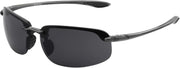 JULI Sports Sunglasses for Men Women Tr90 Rimless Frame for Running Fishing Baseball Driving MJ8001 - C6-Grey/Grey Plastic
