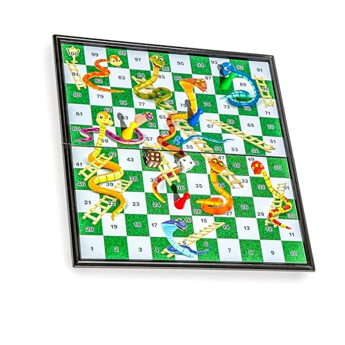 Fitto Snake and Ladder Board Game for Family Fun & Entertainment – Classic Educational Game for Kids & Adults