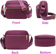 DIHKLCIO Nylon Crossbody Bags for Women Purses and Handbags Women's Casual Messenger Bags Waterproof Black Crossbody Purse - Purple