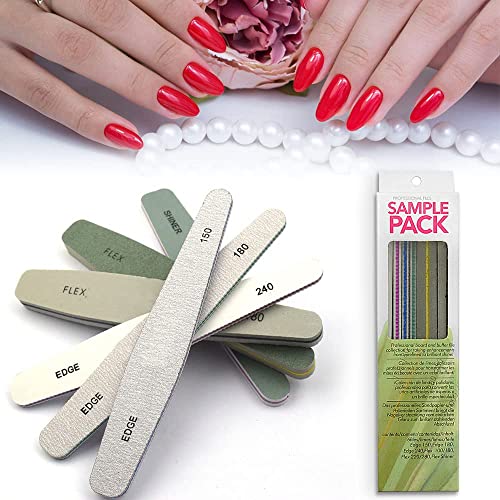 MOLANLY REGO Nail File and Buffer, Professional Double Sided Nail Buffer Block Emery Board for Nature Acrylic Nails, Manicure Pedicure Tool and Nail Buffing Files 6pcs set