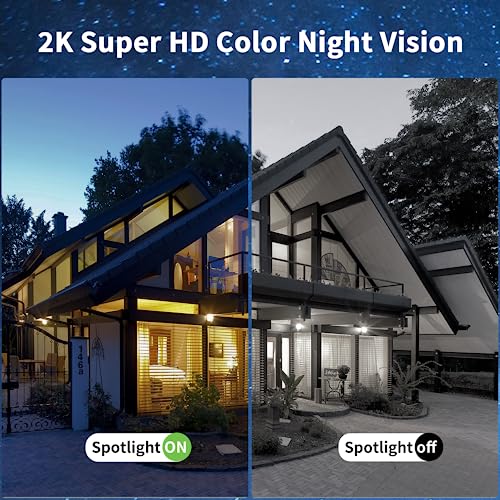 Xega 3G/4G LTE Security Camera No WiFi, 2K Super HD Solar Powered Wireless Outdoor 4G Security Camera, PIR Motion Sensor, Night Vision, 2 Way Talk, SIM Card Included