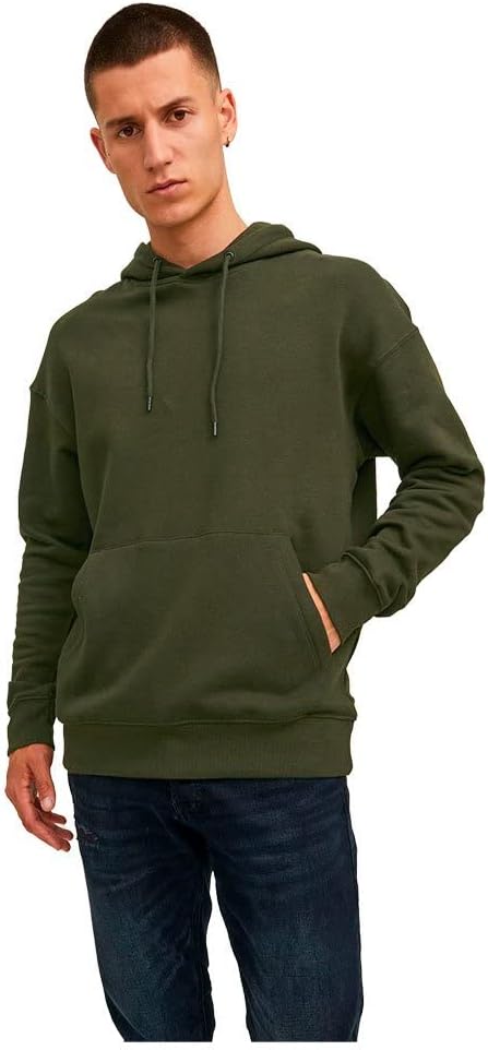 mens JJESTAR BASIC SWEAT HOOD NOOS Sweatshirt (pack of 1) - Rosin