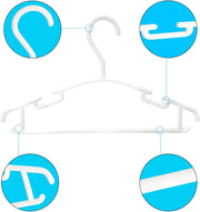 GoodtoU Baby Hangers Kids Hanger Plastic Toddler Hangers Childrens Infant White Hangers 80 Pack