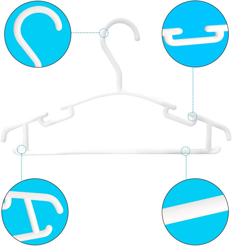 GoodtoU Baby Hangers Kids Hanger Plastic Toddler Hangers Childrens Infant White Hangers 80 Pack