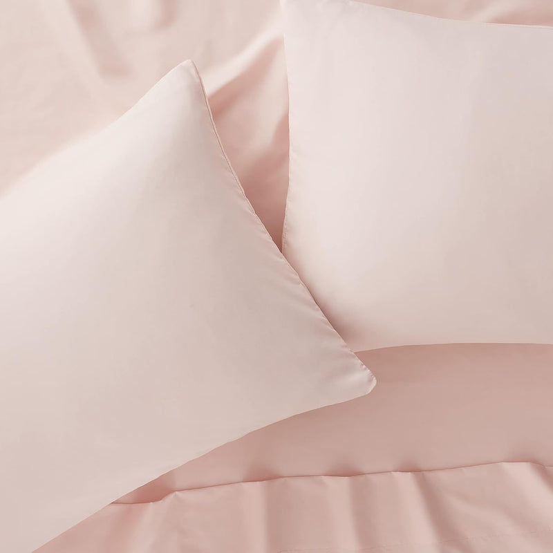 Serta Simply Clean Super Soft Hypoallergenic Stain Resistant Deep Pocket 3 Pieces Solid Bed Sheet Set, Twin XL, Silver Grey