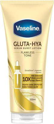 Gluta-Hya Overnight Radiance Serum Burst Lotion Moisturiser Body Lotion with GlutaGlow, Hyaluron, Collagen & Antioxidants 10x Stronger Than Vitamin C, For Plumper Skin in 5 Days 200ml - Flawless Tone