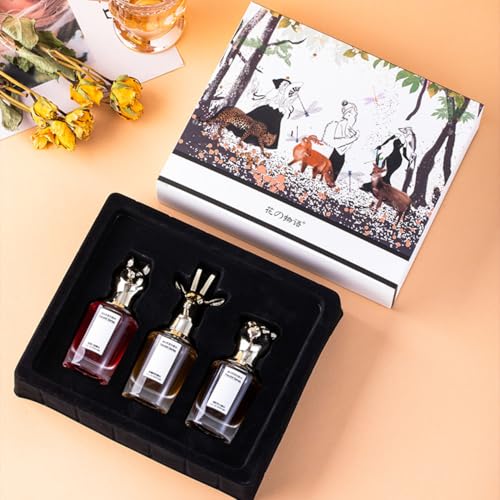 3 Pcs Perfume Set Gift For Women, Long-Lasting Fresh Floral Fragrance, Parfum Gift Christmas, Birthday Gift for Wife, Ladies Perfume Set For Her, Dating, Gift To Girlfriend, Eau de Parfum For Women