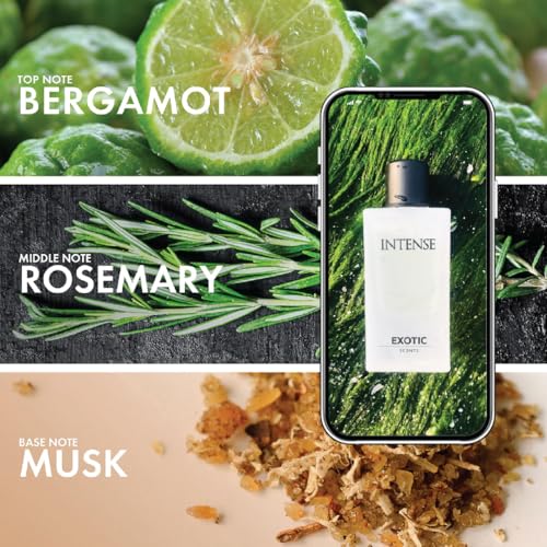 Exotic Scents Eau de Parfum Intense - 60ml | Essences of Fresh Aquatic Notes, Long Lasting Fragrance