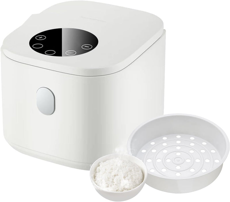 XVersion 3L Low Sugar Rice Cooker with Steamer – Smart Multi Cooker for Rice, Soup, Stew & Cake – Timer, Reservation & Keep Warm - Electric Rice Maker for Home/Kitchen/Family (Cream, 3L)